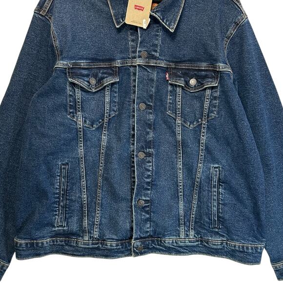 Levi's Trucker Jacket NWT Men's Sz XXL Dark Wash Denim Retro Skater Streetwear - Picture 5 of 9